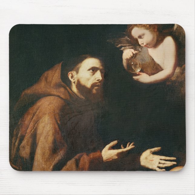 Vision of St. Francis of Assisi Mouse Pad (Front)