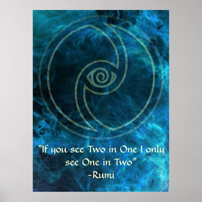 Vision-Rumi and Poetic Art Poster (Front)