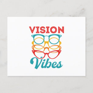 Vision Vibes Optometrist Optometry Staff Optician Postcard