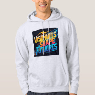 Visionaries Shape Futures: Futuristic Multi-Colour Hoodie