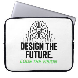 Visionary Algorithmic Canvas: Abstract Code Laptop Sleeve