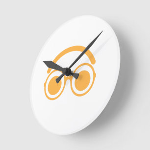 Visionary Amber Goggles Round Clock