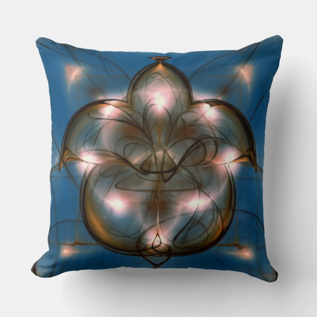 Visionary blue decor cushion (Front)