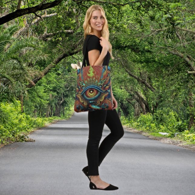 Visionary Flaming Eye Tote – Art Meets Spirit (Creator Uploaded)