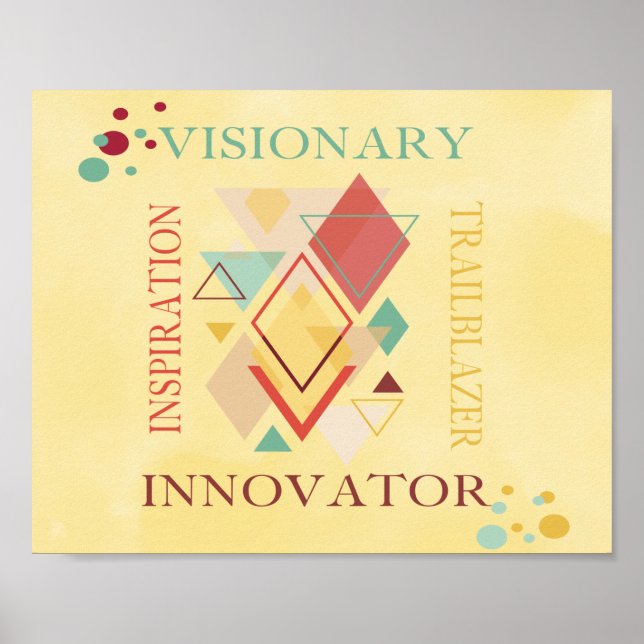 Visionary Trailblazer Innovator Inspiration Poster (Front)