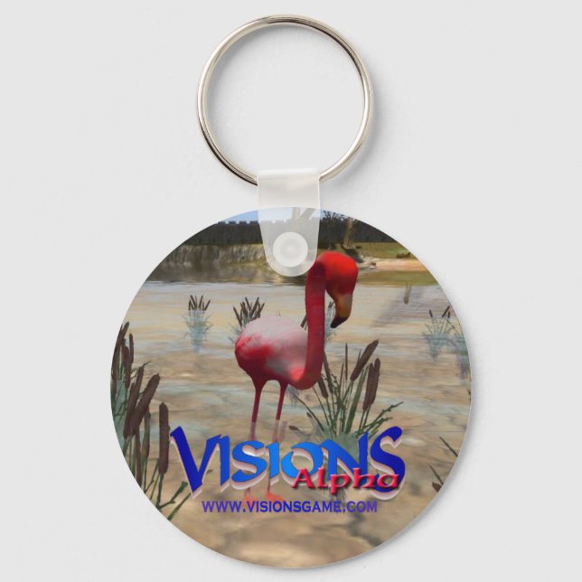 Visions Alpha Keychain - Flamingo (Front)