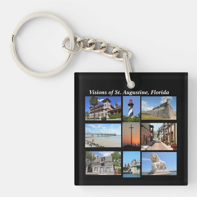 Visions of historic St. Augustine. Florida Key Ring (Front)