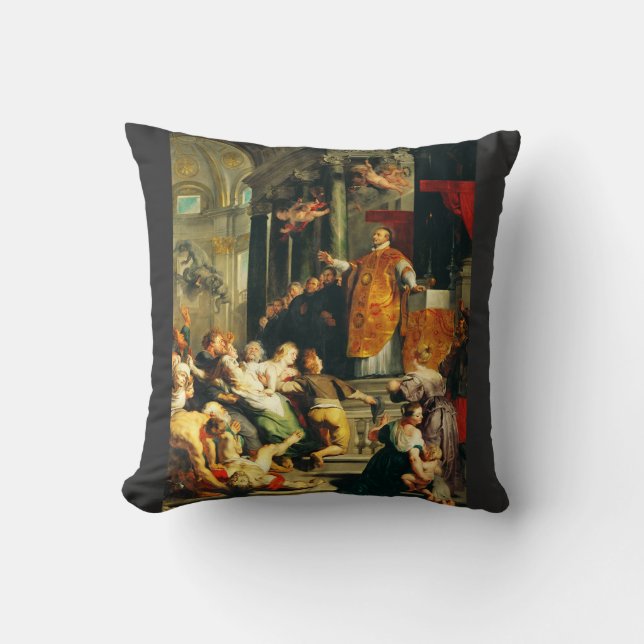 Visions of Ignatius by Peter Paul Rubens Cushion (Front)