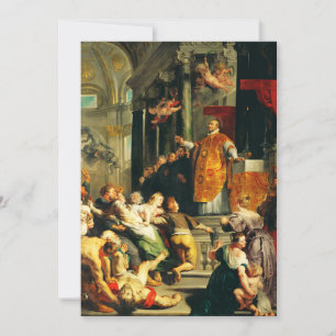 Visions of Ignatius by Peter Paul Rubens Invitation