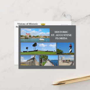 Visions of St. Augustine, Florida Holiday Postcard
