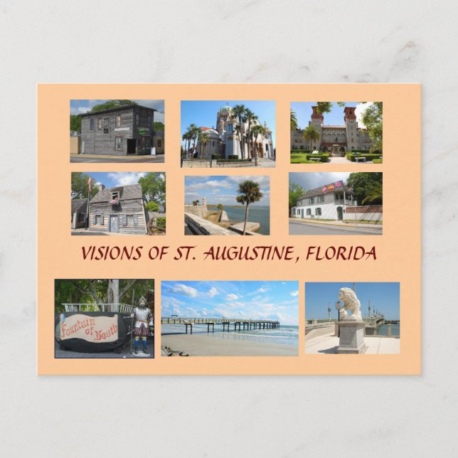 Visions of St. Augustine, Florida Postcard (Front)