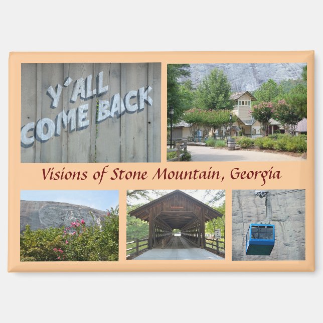Visions of Stone Mountain, Georgia Magnet (Front)