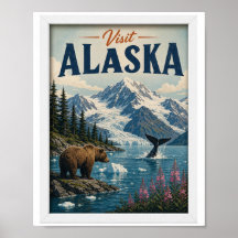 Visit Alaska Travel Vintage