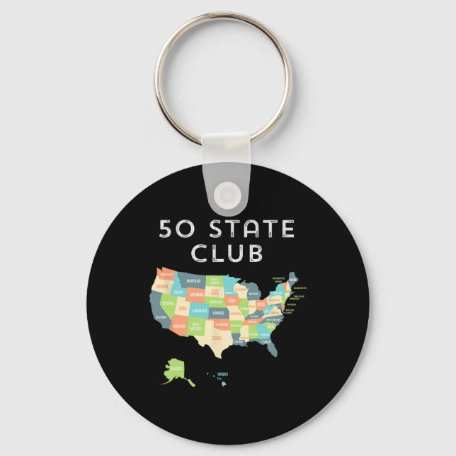 Visit All 50 States Shirt  Key Ring (Front)