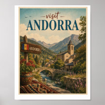 Visit Andorra Travel Vintage