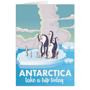 Visit Antarctica Vintage travel poster.