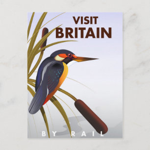 Visit Britain vintage travel poster. Postcard