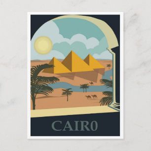 Visit Cairo - Egypt - Vintage travel Postcard