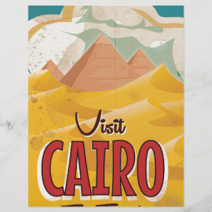 Visit Cairo Egypt vintage travel poster