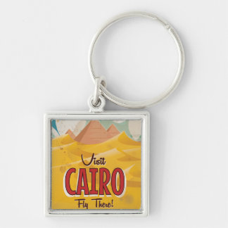 Visit Cairo Egypt vintage travel poster Key Ring