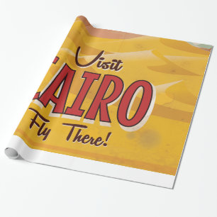 Visit Cairo Egypt vintage travel poster Wrapping Paper