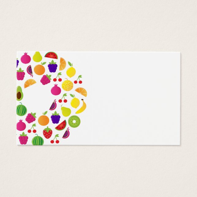 Visit card with  Fruit circle (Front)