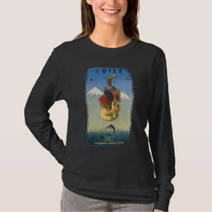 Visit Chile Distressed Travel Poster Vintage Ad T-Shirt