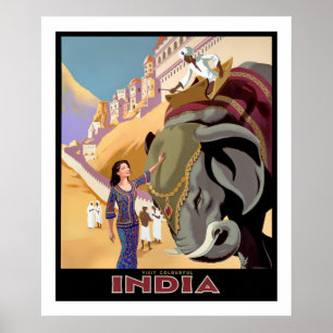 Visit Colorful India Poster