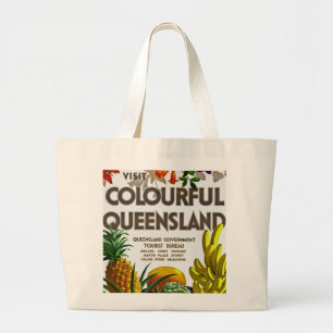 Visit Colourful Queensland Large Tote Bag