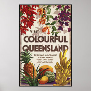 Visit colourful Queensland Poster