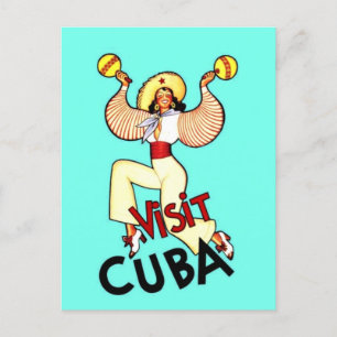 Visit Cuba Vintage Travel Holiday Postcard