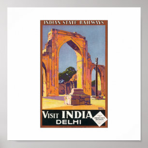 Visit Delhi Travel Poster