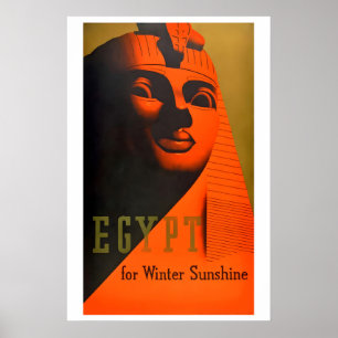 Visit Egypt Sphinx 1930s Vintage Style Travel Poster
