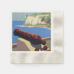 Visit El Morro Fortress, Puerto Rico, Old San Juan Napkin
