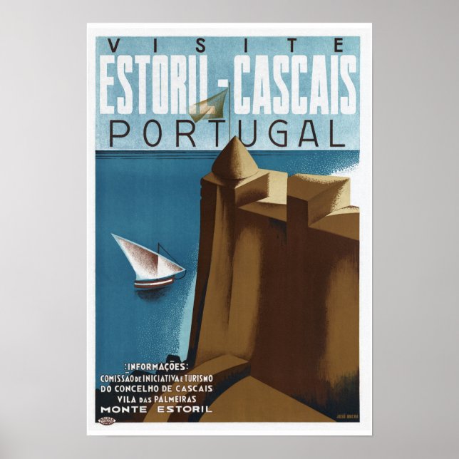 Visit Estoril Cascais Portugal Poster (Front)