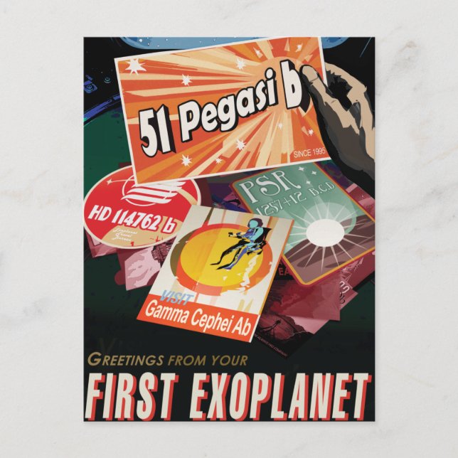 Visit First Exoplanet Found Outside Solar System  Postcard (Front)