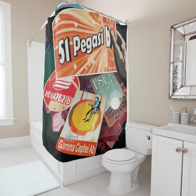 Visit First Exoplanet Found Outside Solar System  Shower Curtain (In Situ)