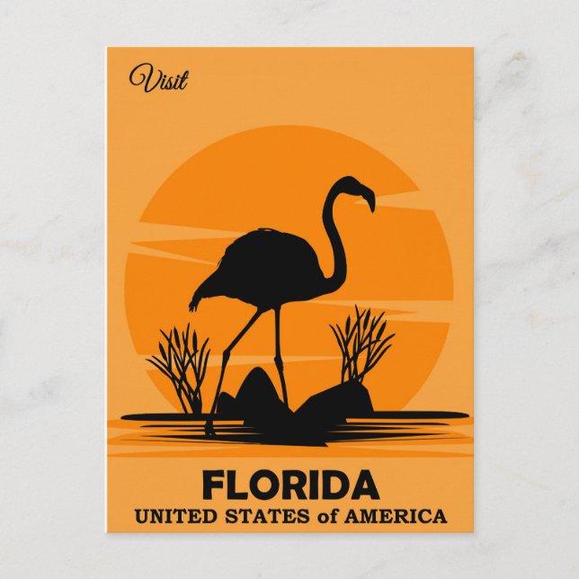 Visit Florida, travel poster, Postcard (Front)