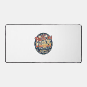 Visit Freedom Country Patriotic Patriotic Travel P Desk Mat