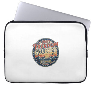 Visit Freedom Country Patriotic Patriotic Travel P Laptop Sleeve