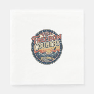 Visit Freedom Country Patriotic Patriotic Travel P Napkin