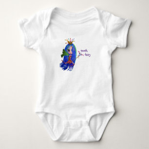 Visit From The Tooth Fairy Cute Big Eye Doll Baby Bodysuit