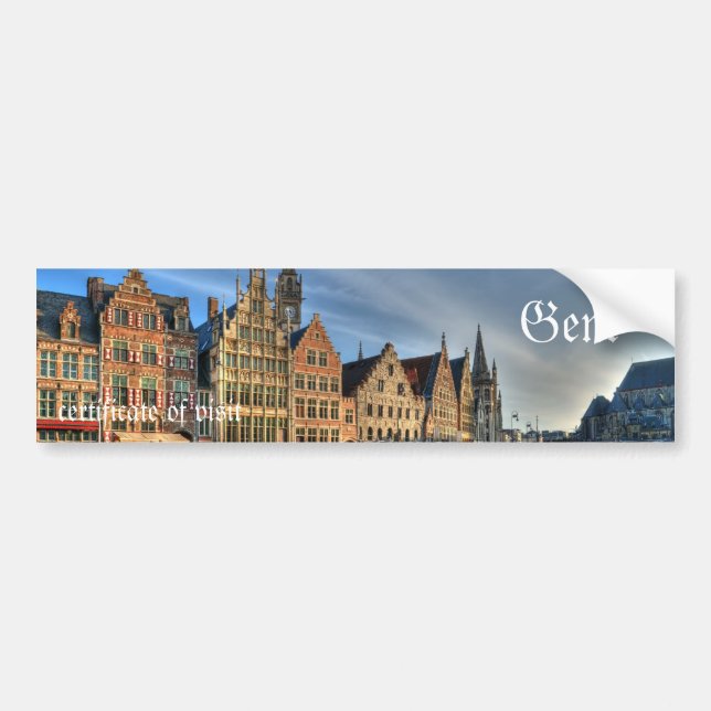 Visit Gent certificate Bumper Sticker (Front)
