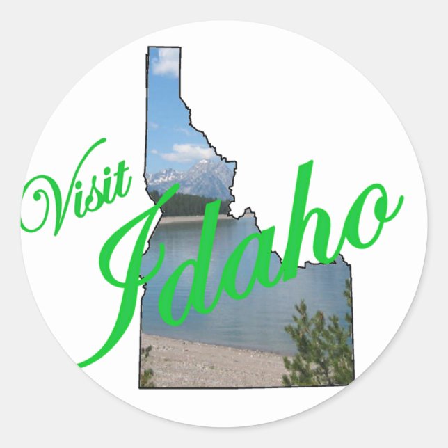 Visit Idaho Classic Round Sticker (Front)