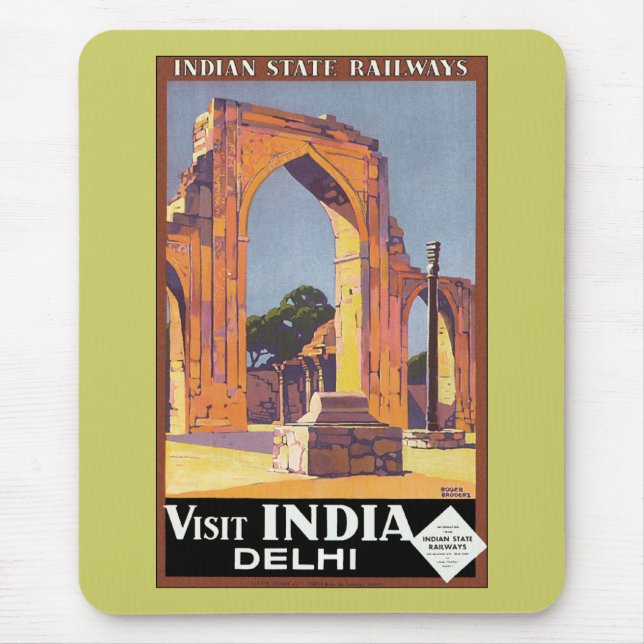 Visit India ~ Delhi Mouse Pad (Front)