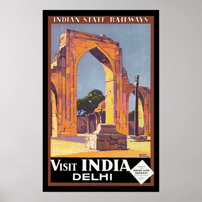 Visit India - Delhi Poster (Front)