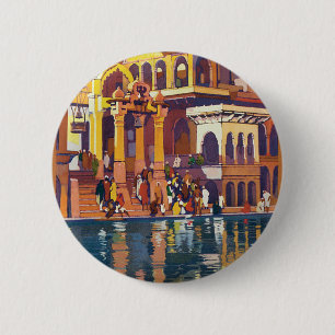 Visit India ~ Muttra 6 Cm Round Badge