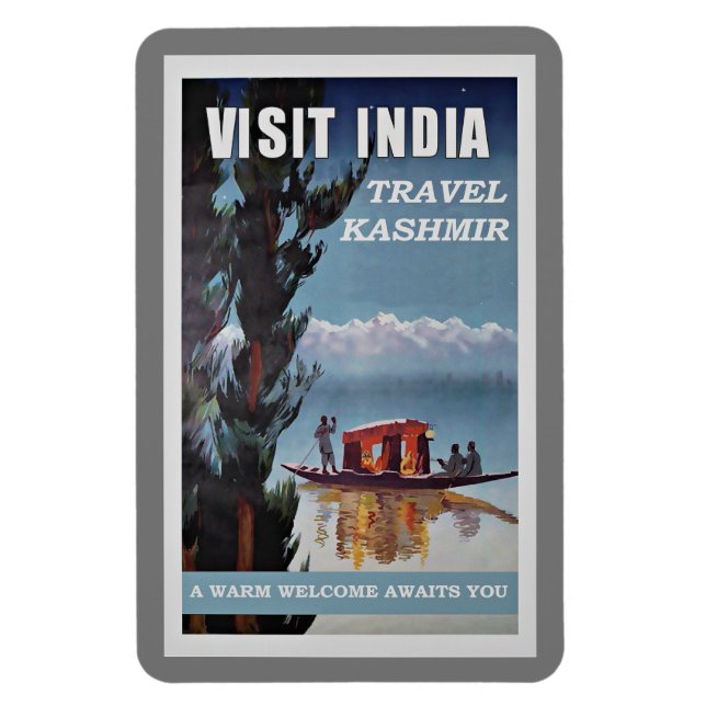 Visit India, Travel Kashmir, Magnet (Vertical)