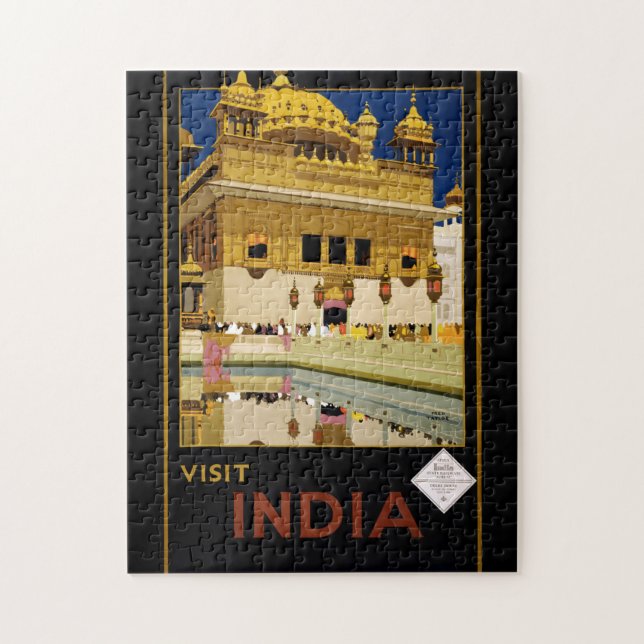 Visit India  travel poster Jigsaw Puzzle (Vertical)
