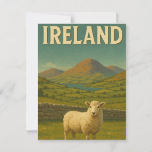 Visit Ireland Sheep Postcard